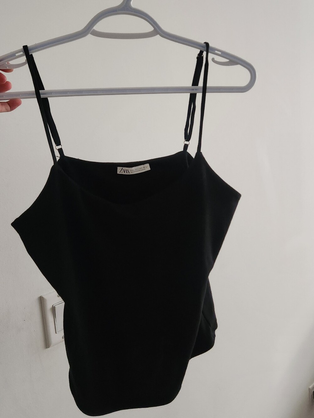 Zara Black Adjustable Spaghetti-Strap Cami Top